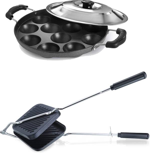 RBGIIT Gas Stove Compatible Sandwich Maker | Appam Patra with Stainless Steel Lid K2 Toast Sandwich Maker