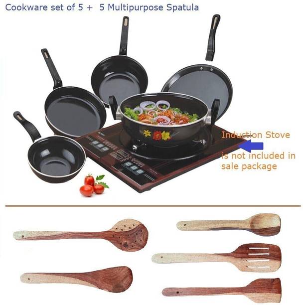 Maharajee SmartBuy Induction Bottom Non-Stick Coated Cookware Set