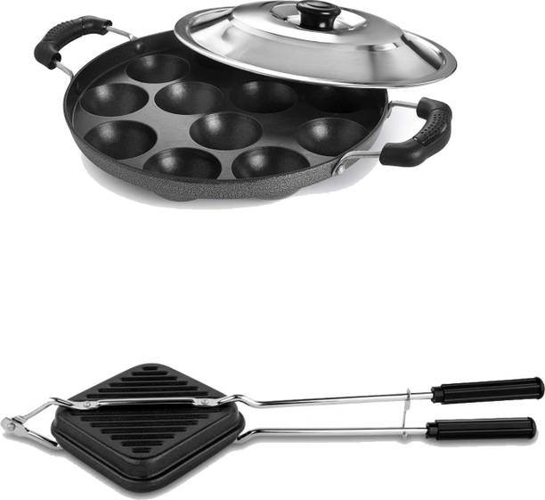 RBGIIT Gas Stove Compatible Sandwich Maker | Appam Patra with Stainless Steel Lid K0 Toast Sandwich Maker