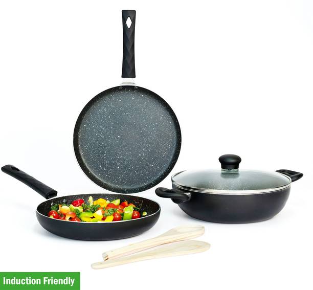 Kreme Induction Bottom Non-Stick Coated Cookware Set
