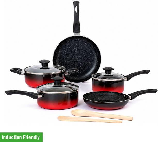 Kreme Aura Granite Induction Bottom Non-Stick Coated Cookware Set
