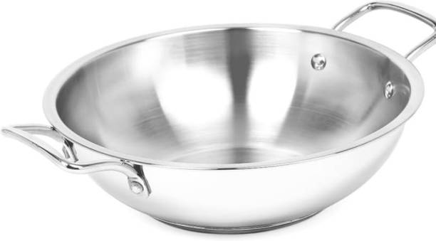 Meru Meru stainless steel kadhai Induction Bottom Cookware Set