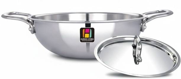 Human Hydro Prime Triply Stainless Steel Kadai 24CM with Lid Induction Bottom Cookware Set