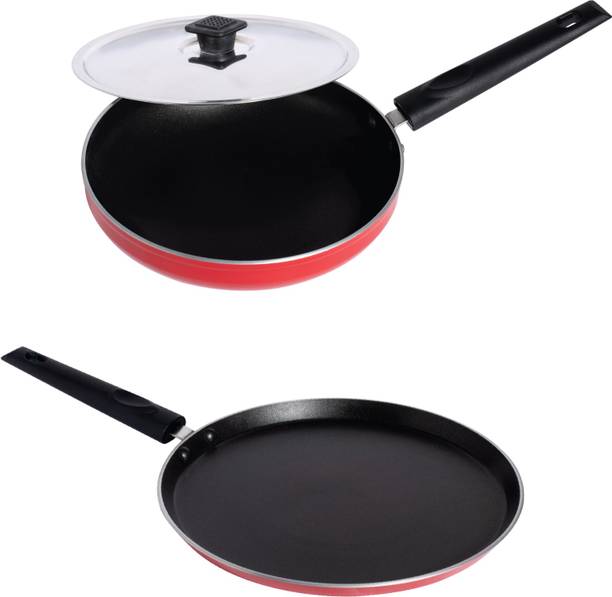 Flipkart SmartBuy Tawa and Fry Pan with Steel Lid कुकवेयर सेट