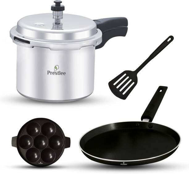 Prestlee Aluminium Outer Lid Pressure Cooker 4 PC कुकवेयर सेट