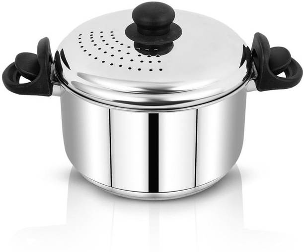 Ginara Stainless Steel Strainer ,Lift & Lock Handle Pasta/Rice -2 Years Warranty Cookware Set