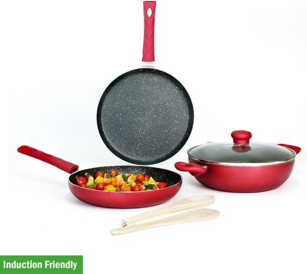 Kreme Induction Bottom Non-Stick Coated Cookware Set