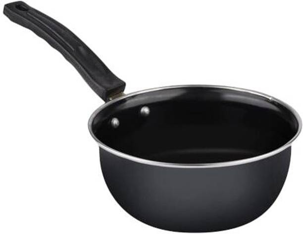 cookpro Non Stick Sauce Pan Induction & Gas Compatible 16 Cm Diameter 0.7 L(Black) 1 Pcs Induction Bottom Non-Stick Coated Cookware Set