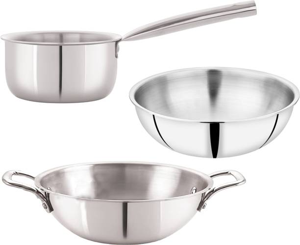 NIRLON Plus Triply Stainless Steel Cookware Combo Set Induction Bottom Cookware Set