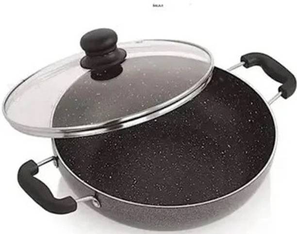 Bola Kadhai 24cm Non-Stick with Glass Lid Non-Stick Coated Cookware Set