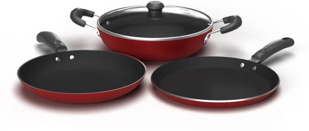 IMPEX 4 pcs Non Stick Induction Bottom Non-Stick Coated Cookware Set