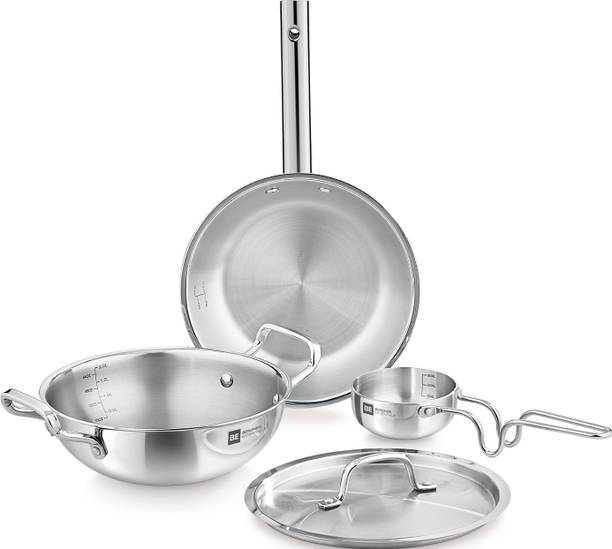 BERGNER BE Bergner Essentials Triply 4 Pieces इंडक्शन बॉटम कुकवेयर सेट