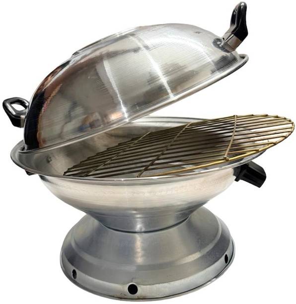 Nifinity. Dal Bati maker Baking Oven, 25 cm X 25 cm X 35 cm, 1 Piece, Silver Gas Tandoor, Barbecue Grill Food Steamer Cookware Set (Aluminium, 1 - Piece). Induction Bottom Non-Stick Coated Cookware Set
