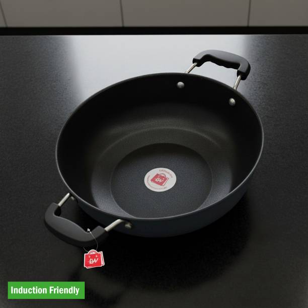 LAZYwindow Premium Quality Nonstick Kadhai , 26 cm, 3L | Induction Bottom Non-Stick Coated Cookware Set