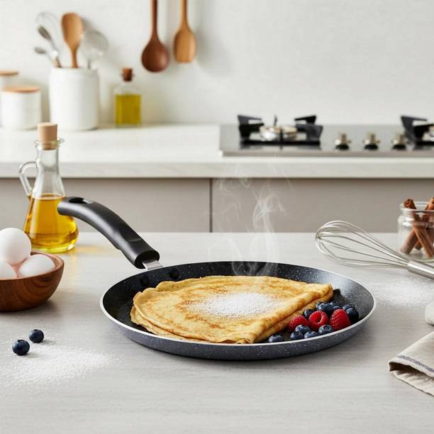 HM EVOTEK Professional Kitchen Flat Tawa for Dosa Chapati Roti Cooking Tawa 27.5 cm diameter
