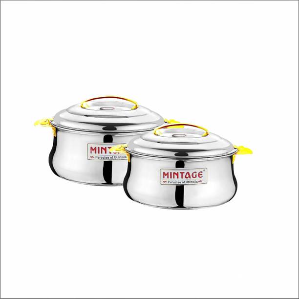 Mintage Dolphin Hot Case Stainless Steel Pack of 2 Serve Casserole Set