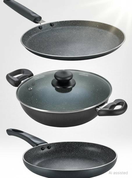 Prestige Induction Bottom Non-Stick Coated Cookware Set