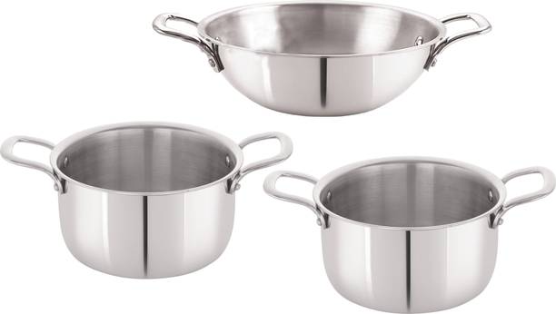 NIRLON Plus Triply Stainless Steel Cookware Combo Set Induction Bottom Cookware Set