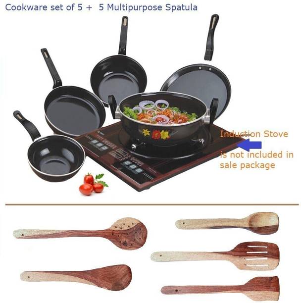 SILVOSWAN PrimeCook 10-Piece Cookware Set, Efficient Cooking Solutions Induction Bottom Non-Stick Coated Cookware Set