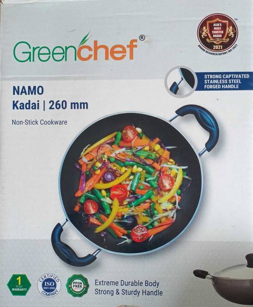 Greenchef Namo Kadai Induction Bottom Non-Stick Coated Cookware Set