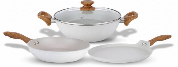 Salford Salford Forged Non-stick White Spatter Induction Bottom Non-Stick Coated Cookware Set