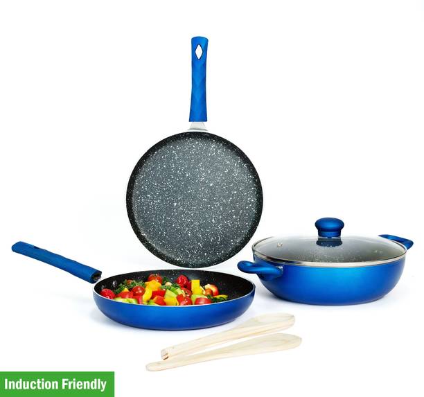 Kreme Induction Bottom Non-Stick Coated Cookware Set