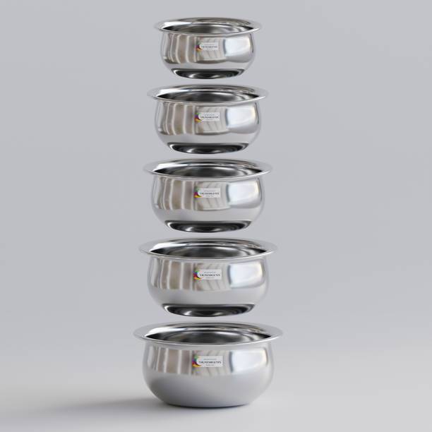 Vigneshgenix (5-PIECE)Utensil Plain Handi Set/Vessels For Adaptable Kitchenware कुकवेयर सेट