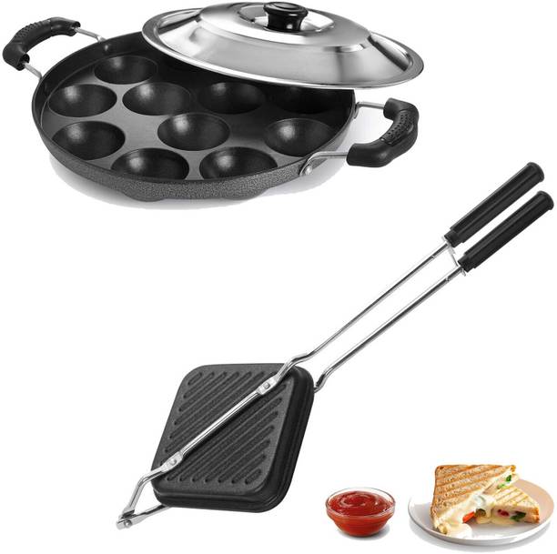 Masox Store Aluminium Grill Non Stick Toast Sandwich Maker, Litti Maker | Appam Stand S3 0 W Pop Up Toaster