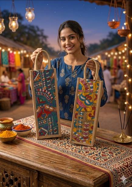 Akashstore Jute Cooler Bag
