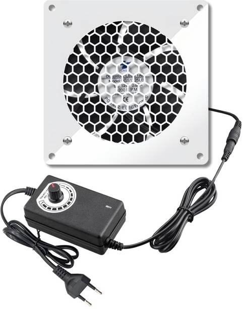 PGSA2Z Cabinet Fan with AC Plug, 120mm, 120V/110V/220V, Variable Speed Controller Cooler