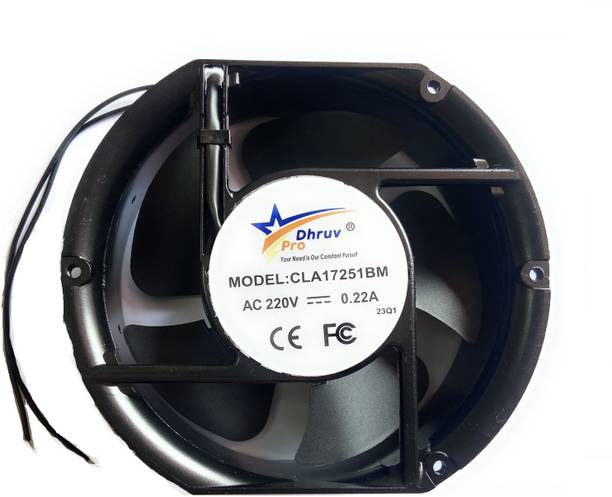 DHRUV-PRO 6-inch Oval 17251 220V AC Metal Body or Blade Cooling Exhaust Fan Cooling Fan Cabinet Cooler
