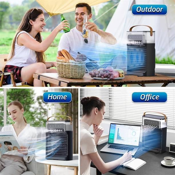 Hanbury Portable Double Ended Spray Fan, Cold Air, 3 Gears USB Rechargeable Mini AC 1 Cooling Fan All in one Cooler