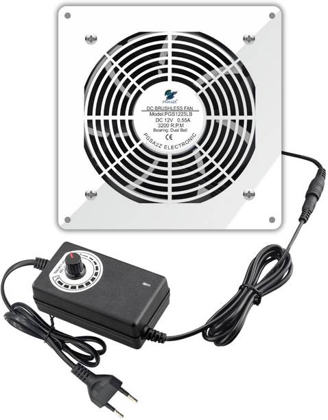 PGSA2Z 120mm Adjustable Speed Cooling Fan with AC Plug, Ideal for Electronics Cooler