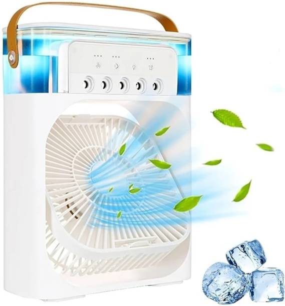 VIP ALDAT "Portable Mini Air Cooler Fan with 7-Color LED | 3 Wind Speeds, 3 Spray Modes, Cooling Fan All in one Cooler