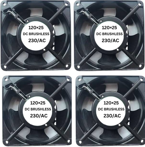Enormity 4pcs 12025mm 230V DC Brushless AC Metal Fan 12CM Square-Industrial Cooling Fan Cooler