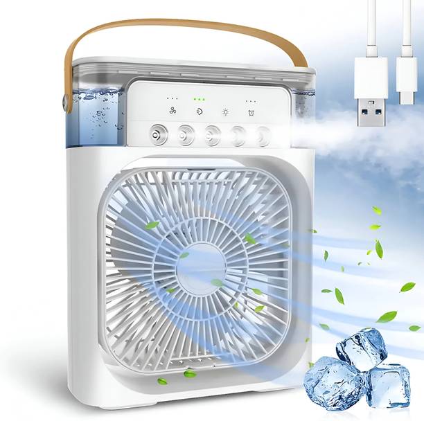 MIKANIX Portable Mini Air Cooler Fan | USB Cable, 3 Speed With 360° Adjustable, Quiet AC Cooler