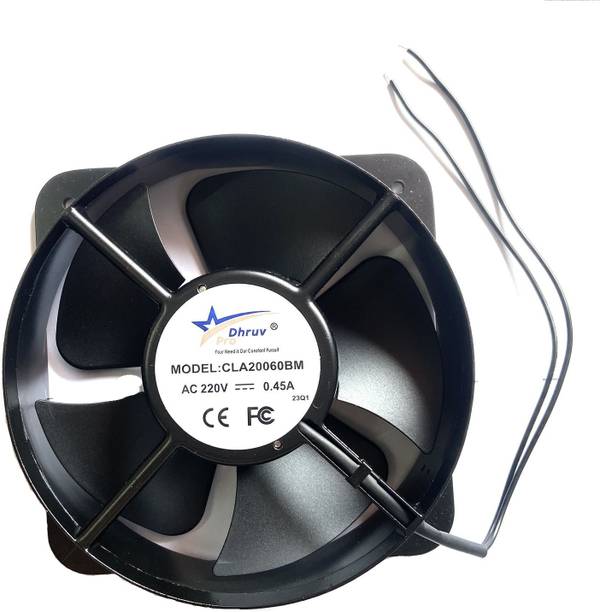 DHRUV-PRO 8-inch Round+Square 20060 220V AC Metal Body or Blade Cooling Exhaust Fan Cooler