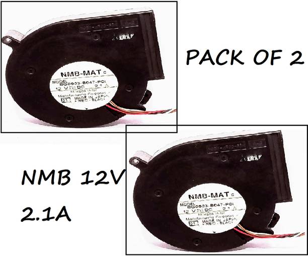Electronic Spices NMB-MAT BG0903-B047-P0L DC12V 2.1A,(Pack of 2) 4 Wires Blower Fan Cooler