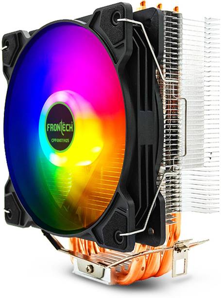 Frontech RGB CPU Cooler | 6 Heat Pipes | 120mm Silent Fan | LGA1700/AM5| Fan with Heat Sinks Cabinet Cooler