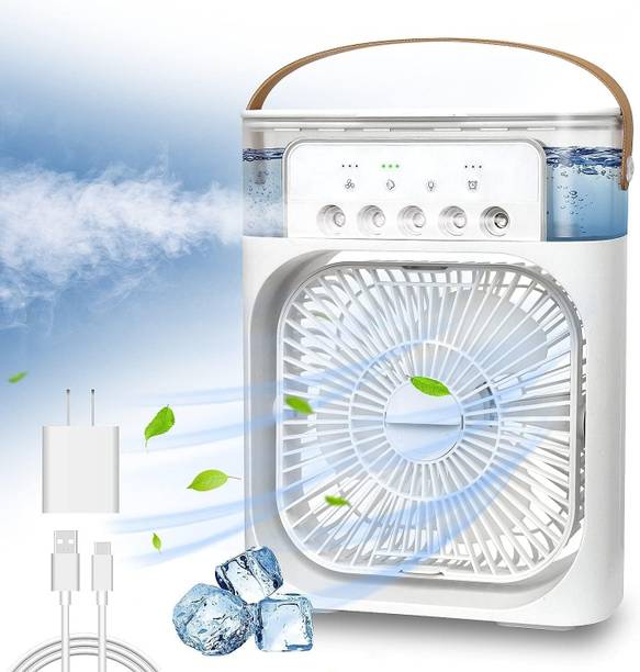 JTG Portable Humidifier Air Cooler Mist Fan Mini With 3 Speed Mode Cooling Fan All in one Cooler
