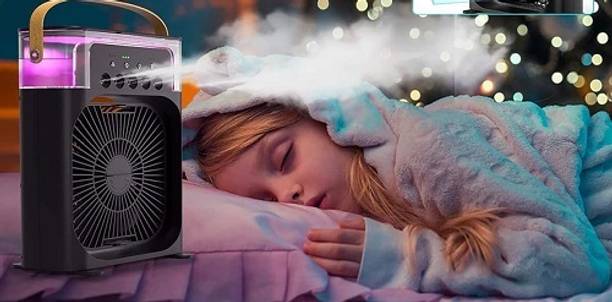 KRITAM Small Ac Quaite Personal Air cooler Usb Power Desktop Cooling Misting fan Cooling Fan Laptop Cooler