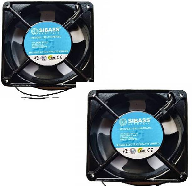 sibass (Pack of 2) 220V AC Metal Body Axial Fan AC Cooling Panel Fan 4” Brushless Fan Cooling Fan All in one Cooler