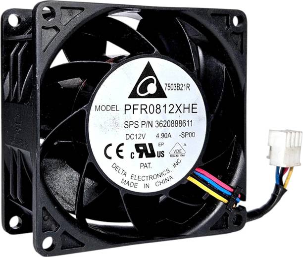 WONDERFLO BLACK AIR PFR0812XHE 12VDC 4.90A 4WIRES 80x80x38mm 13500RPM DC SERVER FAN Cooling Fan All in one Cooler