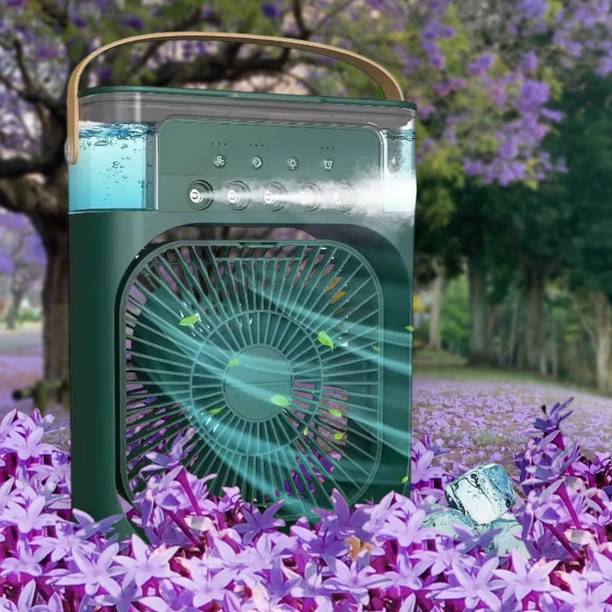 KRITAM Mini Air Cooler USB Desk Fan Personal Evaporative Cooler Light Cooling Fan Laptop Cooler
