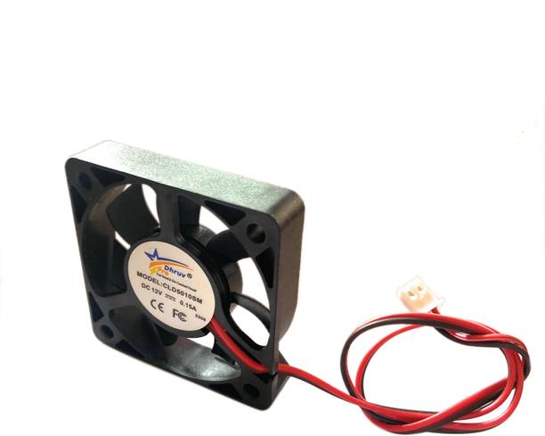 DHRUV-PRO 12V 50X50X10-MM 2inch 5000-RPM 12V Cooling Cabinet Fan Fan Square Cooler