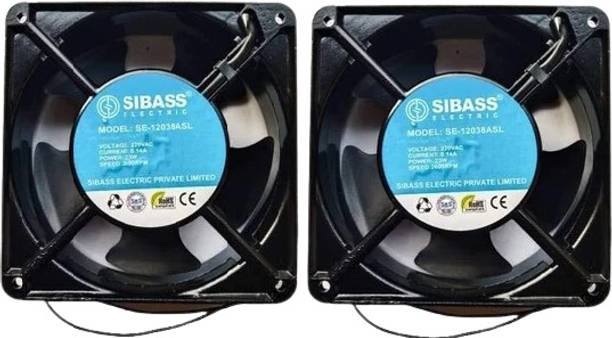 TNA2Z ELECTRONICS 4" AC Fan (PACK OF 2) Sibass panel Cooling Fan Electrical Fan Cooler (Black) Cooling Fan All in one Cooler