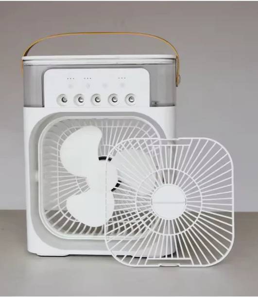Saztech Mini Air Cooling Fan With 3 Wind Speeds, 3 Spray Modes, Desk Fan Cooling Fan All in one Cooler