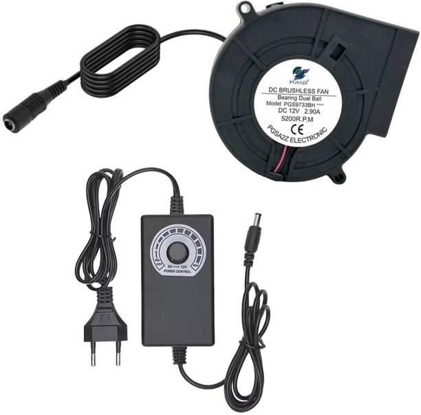 PGSA2Z 12V Blower Fan With Dual Ball Bearings High Airflow, 97x33 MM 110V/220V AC Plug Cooler