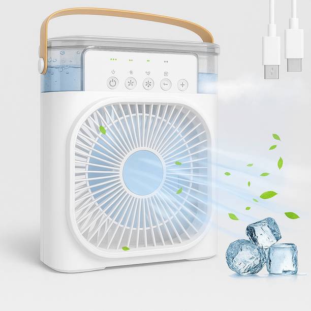 Bilbari Portable Desk Air Cooler Fan,Mini Humidify Air Conditioner with USB Cable(Pack1) Cooling Fan All in one Cooler
