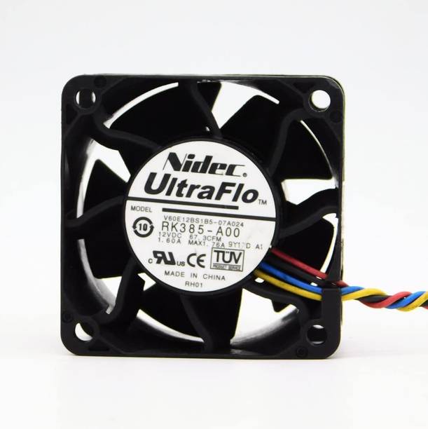 Electronic Spices Nidec UltraFlo V60E12BS1B5-07A024 DC12V 1.60A 60X60X38mm Brushless Cooling Fan Fan with Heat Sinks All in one Cooler